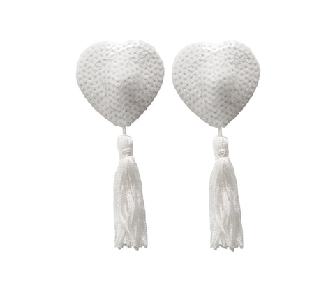Heart Shape Nipple Tassels by Love In Leather - Breast and Nipple Toys
