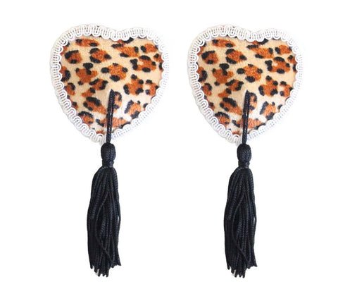Heart Shape Nipple Tassels by Love In Leather - Breast and Nipple Toys