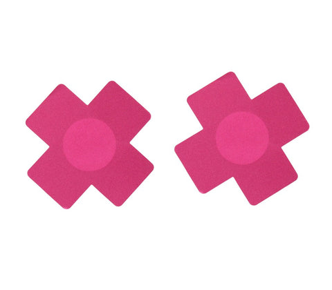 Satin Cross Women Nipple Pasties by Love In Leather - Breast and Nipple Toys