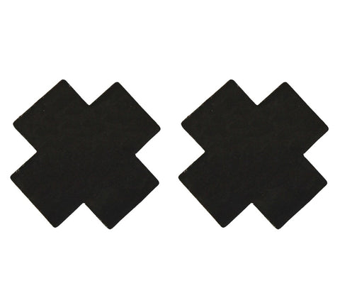 Satin Cross Women Nipple Pasties by Love In Leather - Breast and Nipple Toys