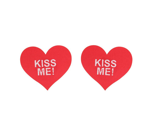 Love In Leather Kiss Me Heart Shape Nipple Pasties
