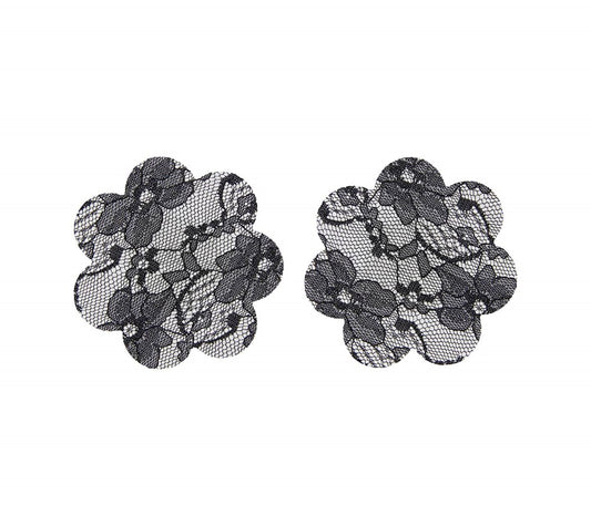 Love In Leather Sheer Lace Womens Nipple Covers