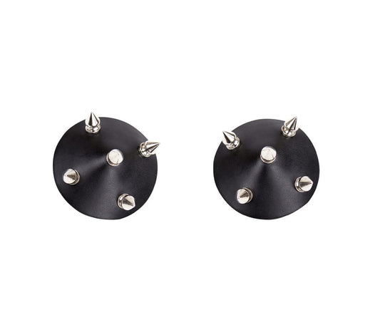 Love In Leather Faux Leather Studded Nipple Covers
