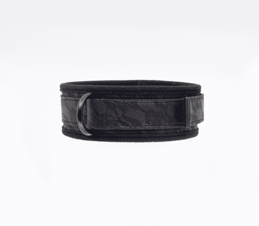 Berlin Baby Lace Printed BDSM Leather Collar