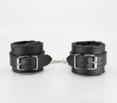 Faux Fur Lined Leatherette Wrist Restraint by Berlin Baby - Cuffs And Restraints