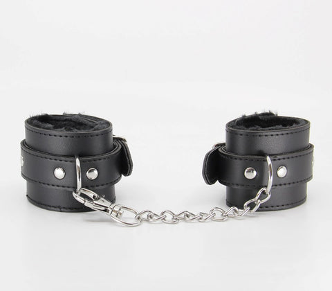 Faux Fur Lined Leatherette Wrist Restraint by Berlin Baby - Cuffs And Restraints