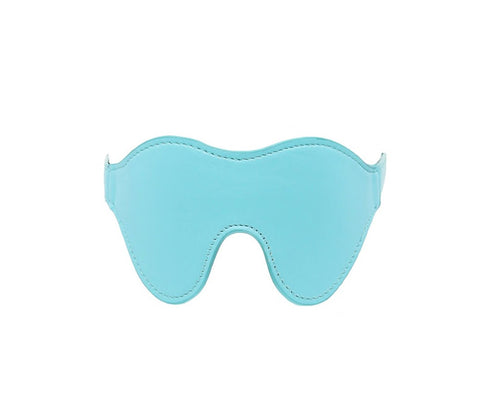 Turquoise Faux Leather Blindfold by Berlin Baby - Masks And Blindfolds
