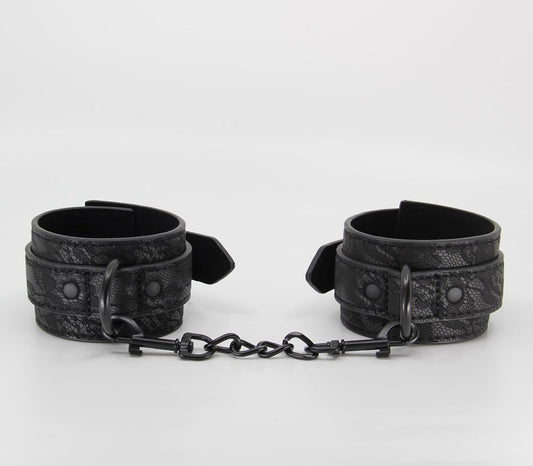 Berlin Baby Black Lace Printed Wrist Restraints