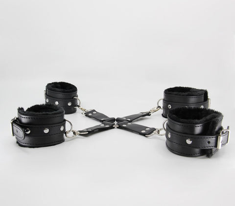 Faux Fur Lined Hog Tie Shackle by Berlin Baby - Cuffs And Restraints