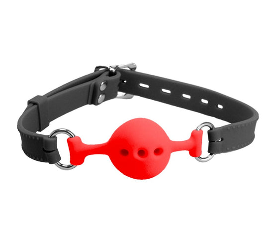 Love In Leather Petite Breathable Silicone Ball Gag