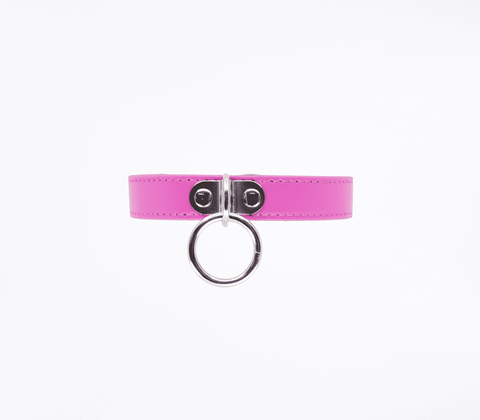 PU BDSM Collar With Centre Ring by Berlin Baby - Collars and Leads