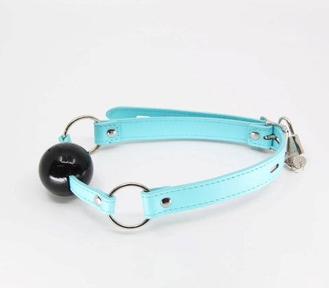 Turquoise Faux Leather BDSM Gag by Berlin Baby - Bondage Gags and Bits
