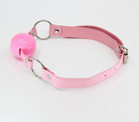 Faux Leather BDSM Gag Baby Pink by Berlin Baby - Bondage Gags and Bits