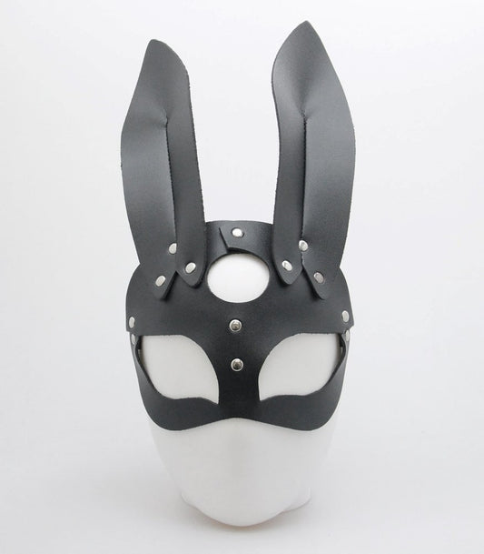 Love In Leather Half Face Leather Rabbit Mask