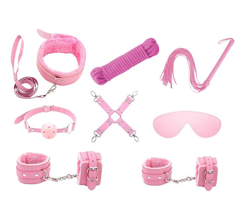 Vegan Friendly 9 Piece Bondage Kit by Love In Leather - Bondage Kits