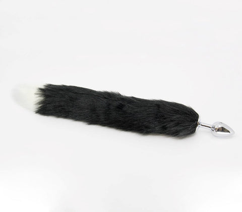 Faux Fur Fox Tail Butt Plug Medium by Love In Leather - Butt Plugs