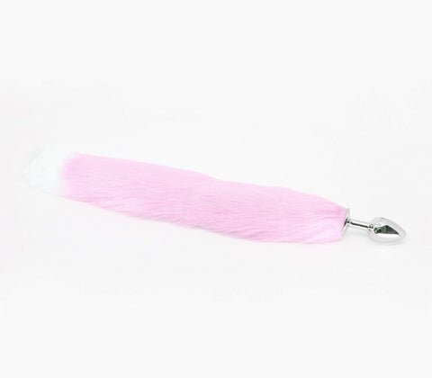Faux Fur Fox Tail Butt Plug Medium by Love In Leather - Butt Plugs