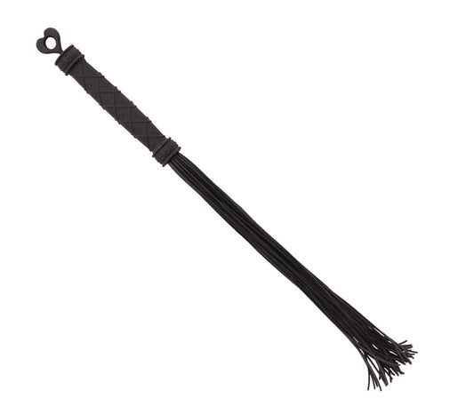 Love In Leather Black BDSM Play Silicone Flogger
