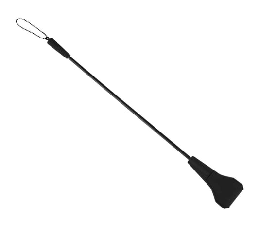 Love In Leather Black Riding Crop With Silicone Tab