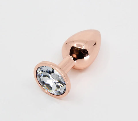 Round Gem Metal Anal Plug by Love In Leather - Butt Plugs