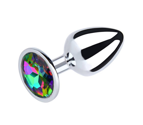 Round Gem Metal Anal Plug by Love In Leather - Butt Plugs