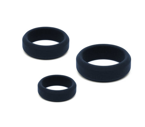 Bevelled Fat Boy Cock Ring 3 Pack by Love In Leather - Cock Ring Sets