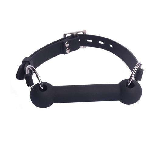 Love In Leather Silicone Bit Gag With Lockable Buckle