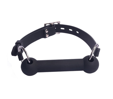 Silicone Bit Gag With Lockable Buckle by Love In Leather - Bondage Gags and Bits
