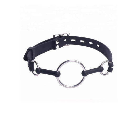 Love In Leather Metal and Silicone O-Ring Gag