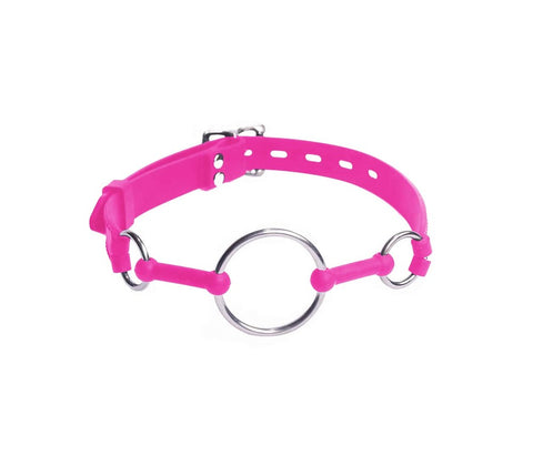 Metal And Silicone O-Ring Gag by Love In Leather - Bondage Gags and Bits
