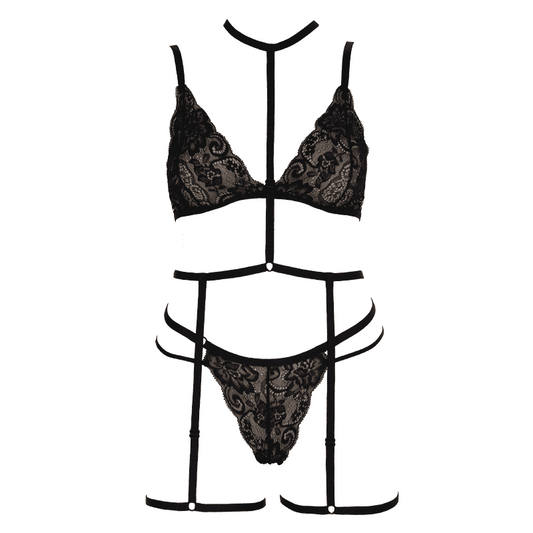 Muse Soft Cup Lace Triangle Womens Bralette Black