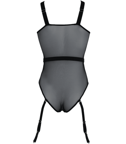 Black Mesh One Piece Womens Fetish Teddy by Muse - Her Fetish