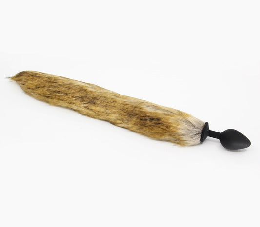 Love In Leather Fox Tail Silicone Anal Plug Large