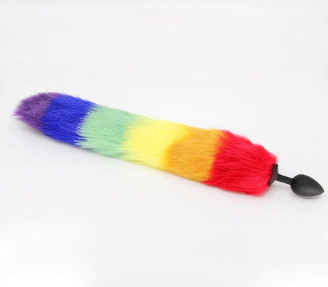 Fox Tail Silicone Anal Plug Large by Love In Leather - Butt Plugs
