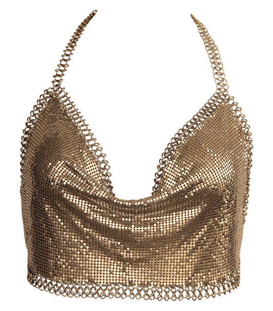 Muse Cropped Glomesh Clubwear Womens Top