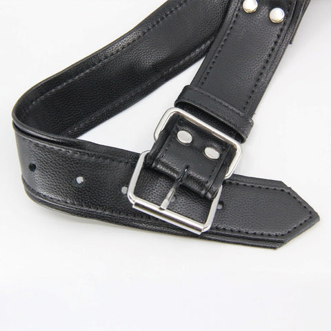 Mens Pu Leather Bulldog Brace by Love In Leather - Cuffs And Restraints
