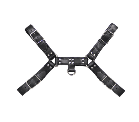 Mens Pu Leather Bulldog Brace by Love In Leather - Cuffs And Restraints