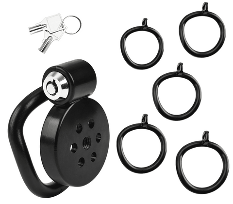 Flat Black Male Chastity Cage by Love In Leather - Male Chastity