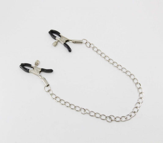 Love In Leather Chain Joined Womens Nipple Clamps