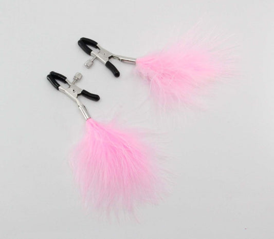 Love In Leather Womens Feather Nipple Clamps