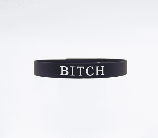 Love In Leather Fetish Play Silicone BITCH Collar