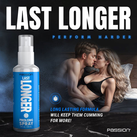 Passion Last Longer Prolong Spray for Men by XR Brands - Delay and Excite Sprays