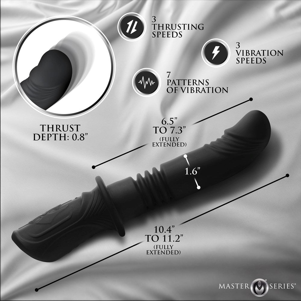 XR Brands Master Series Power Thrusting Vibrator - Vibrating Dildos