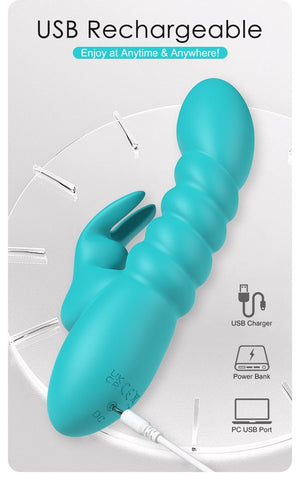 BRYNLYN USB Rechargeable Rabbit Vibrator by Party Up - Rabbit Vibrators