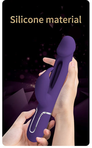 DAVID Swinging Rechargeable Rabbit Vibrator by Party Up - Rabbit Vibrators