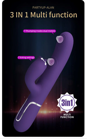ALAN Dual Motor Vibrator by Party Up - Rabbit Vibrators
