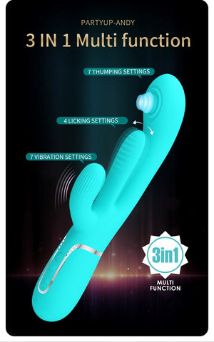 ANDY Function Vibrator Rabbit Vibrator by Party Up - Rabbit Vibrators