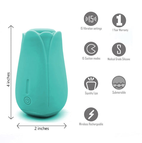 Tulip Pro Wireless Charging Clitoral Stimulator - Clit Ticklers and Pulsators