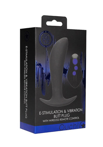 OUCH! e-Stim & Vibrating Butt Plug by Shots Toys - Butt Plugs
