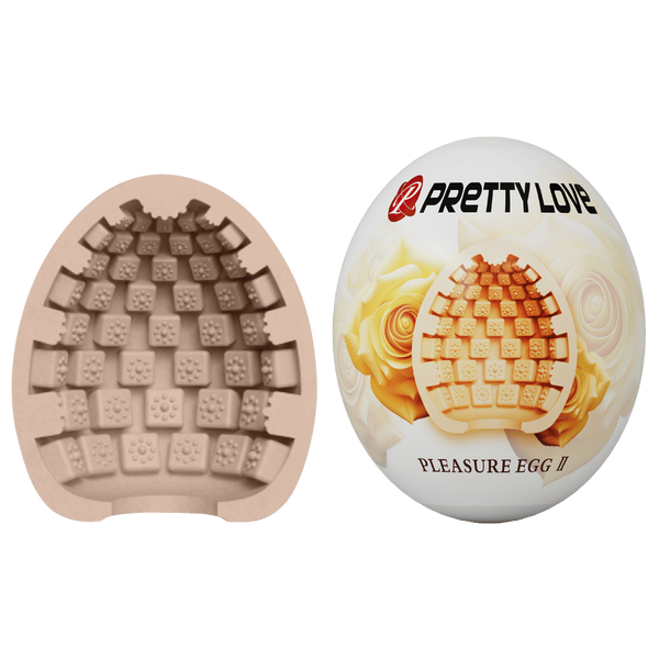 Pretty Love Pleasure Egg Ribbed Textured Male Masturbator - Masturbators and Strokers